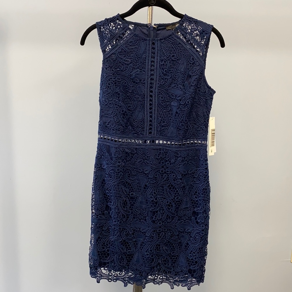 NWT Navy blue lace Aqua cocktail dress